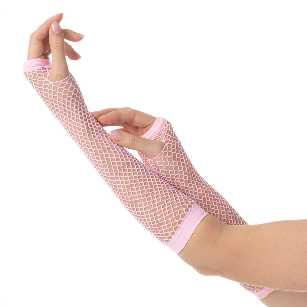 Fishnet Gloves, Baby Pink
