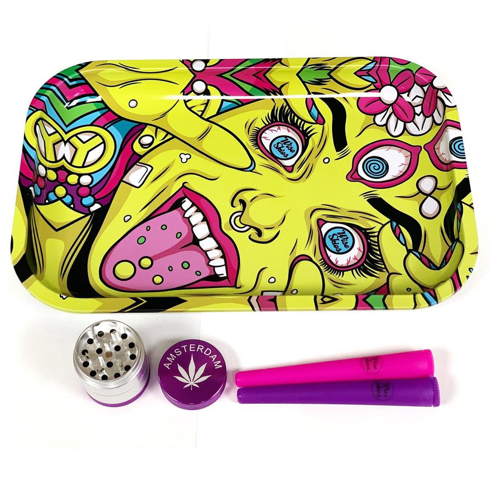 Psychedelic Rolling Tray Set - Wise Skies