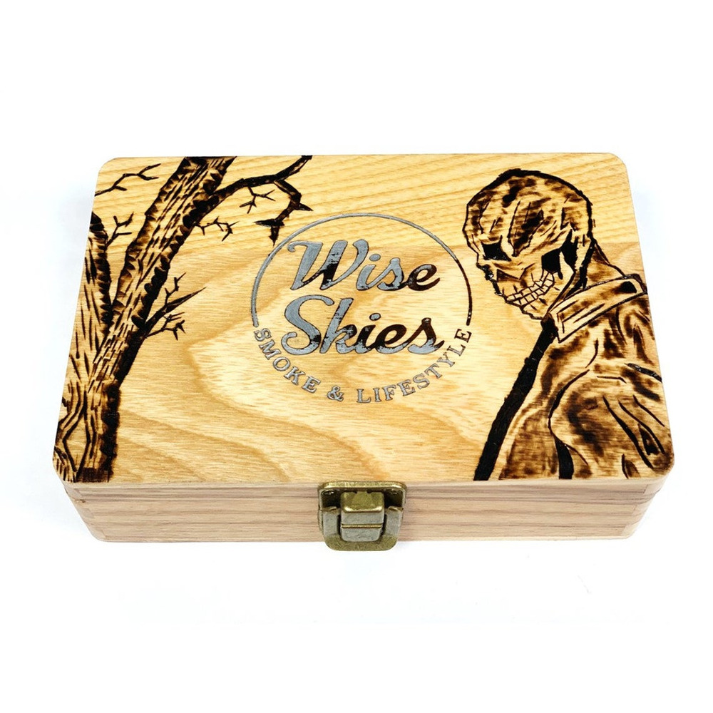 Pyrography Wooden Rolling Box