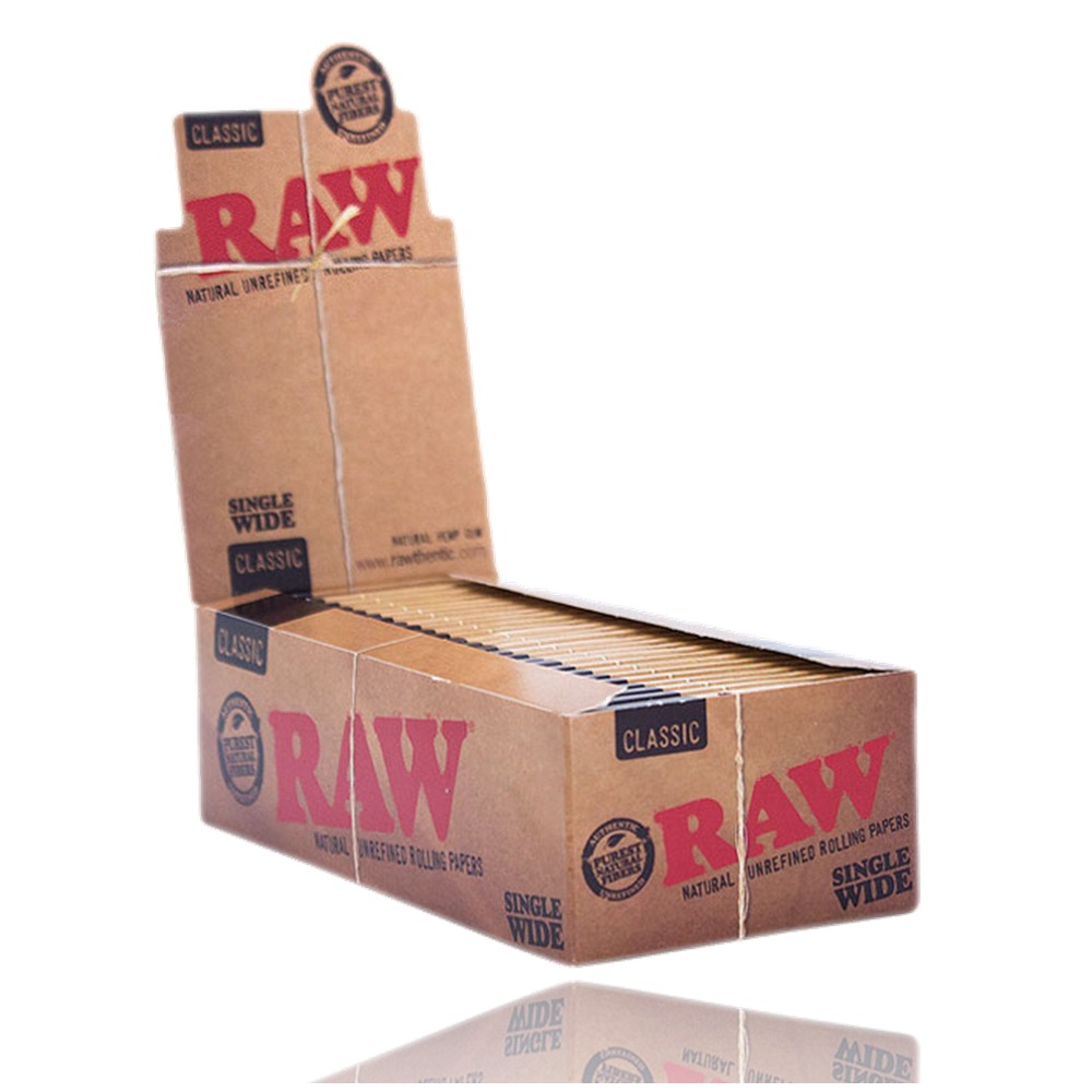 Raw Classic Single Wide Papers - Wise Skies