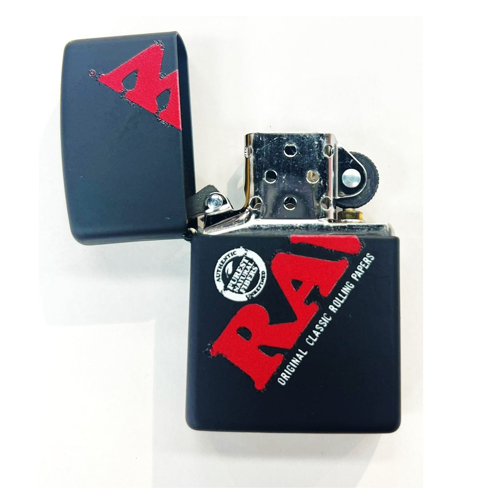 Raw Classic Logo Design Zippo Metal Flip Lighter