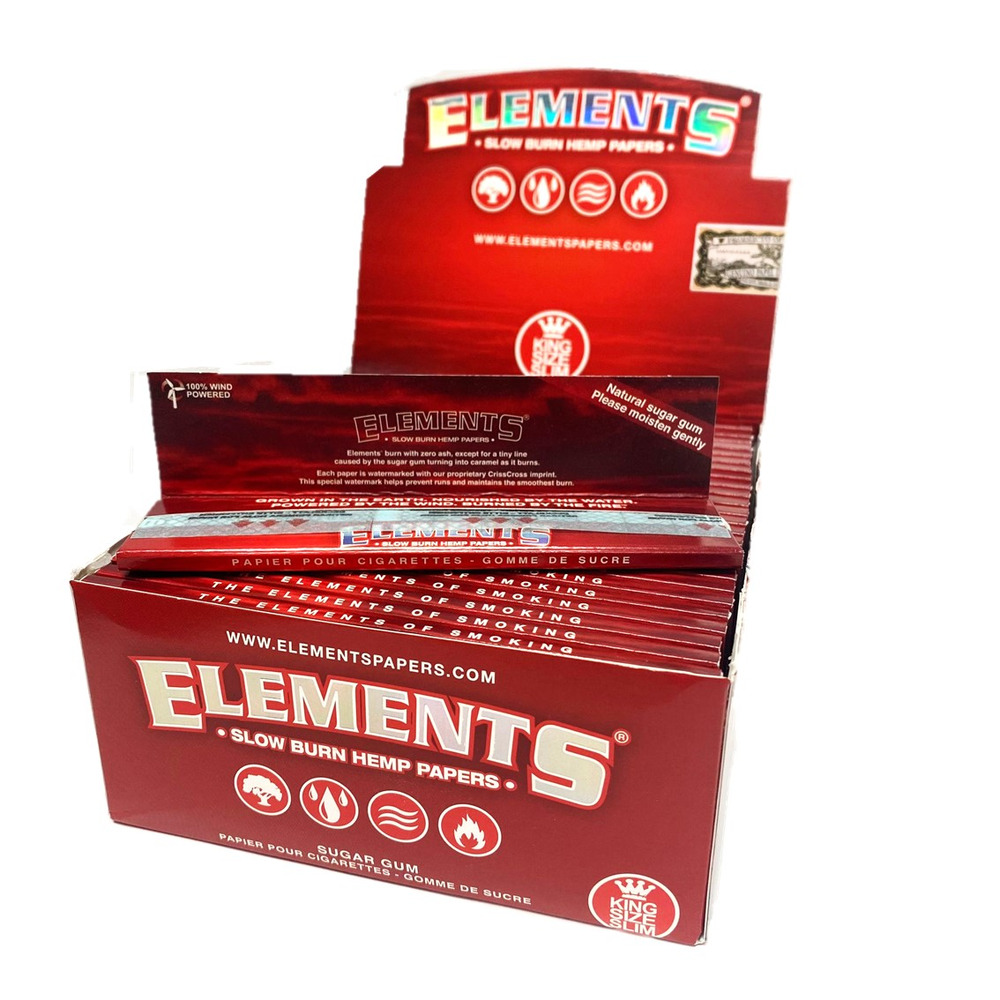 Elements Red Slow Burn Rolling Papers