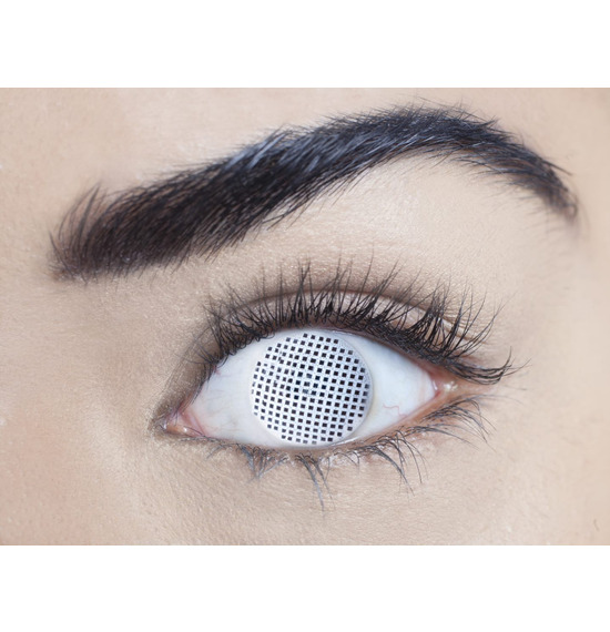 Mesmereyez White Mesh Contact Lenses Stylex Party