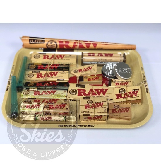 Raw Magentic Rolling Tray Wise Skie Box Cone Smoking Rolling Paper Cone Tips Set