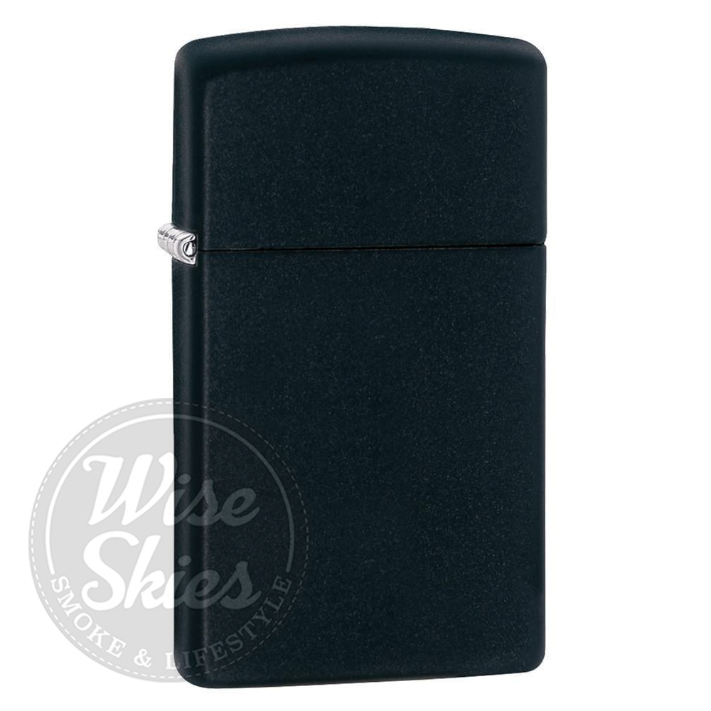 Zippo Lighter Black Matte Slim Wise Skies