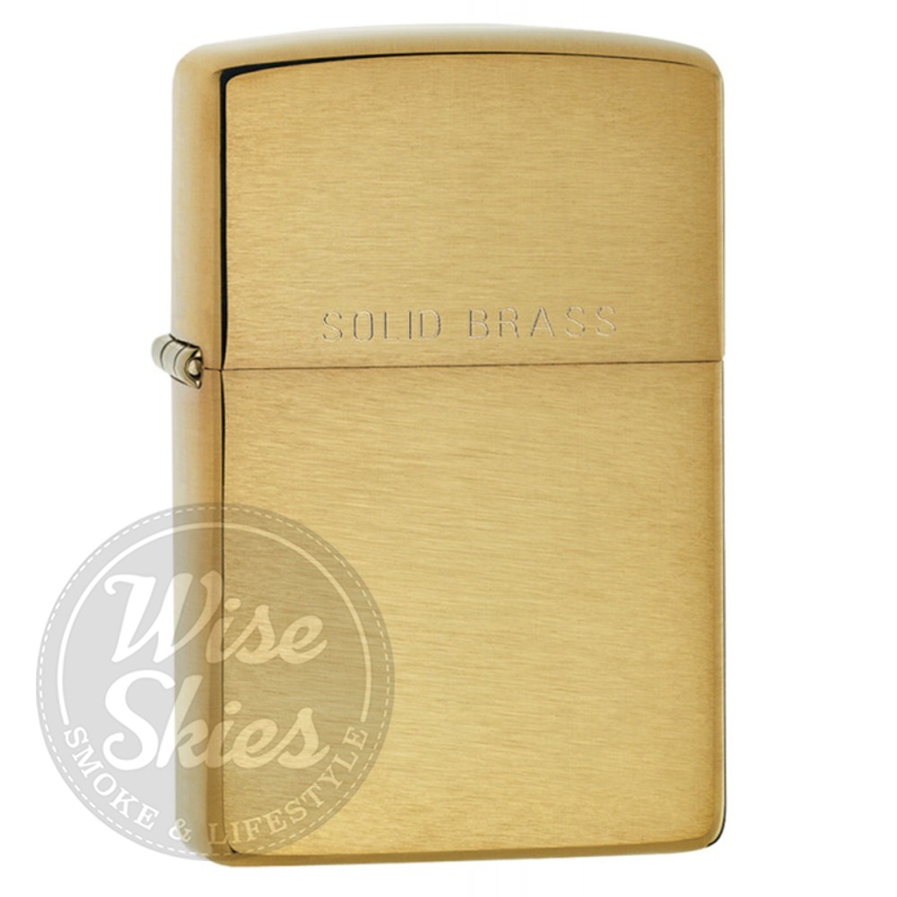 Zippo Lighter Brushed Solid Brass Wise Skies