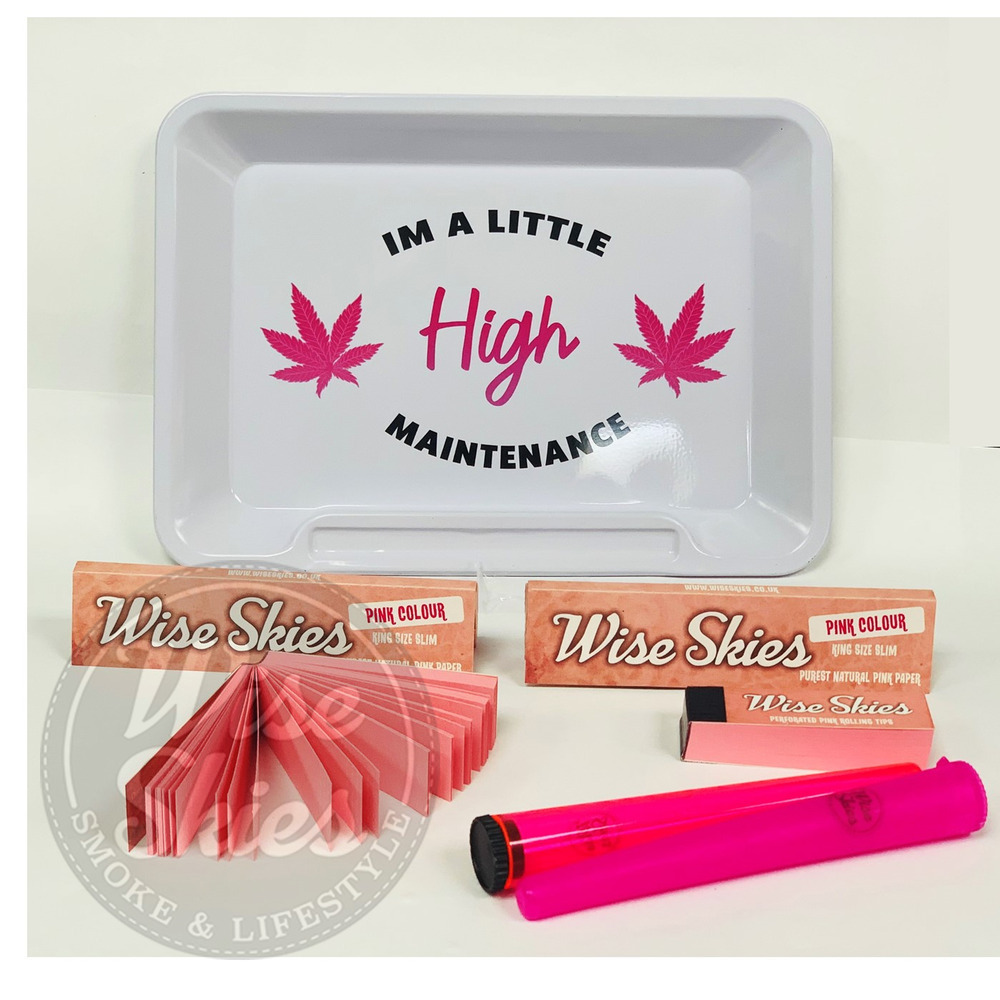 High Maintenance Pink Rolling Tray Set Free Delivery