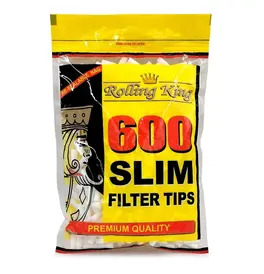 Rolling King Slim Filter Tips - 600 Tips per Bag