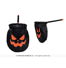 Black Pumpkin basket with stick