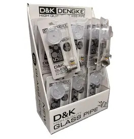 DK Pipe - Glass Stem Pipe with Grinder (Box of 24)