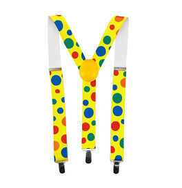 Clown Spots Adjustable Clip-On Suspenders
