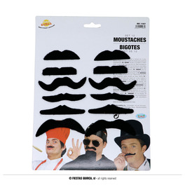 Moustaches Pack of 12 