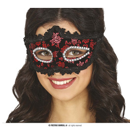 Black and Red Antifaz Eye Mask