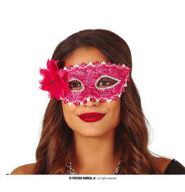 Fuchsia Mask With Flowers