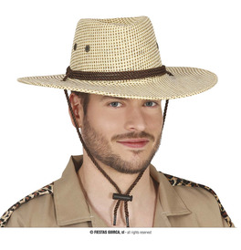 Brown Fabric Cowboy Hat
