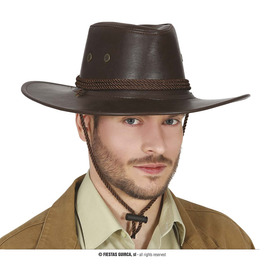 Brown Cowboy Hat Leather
