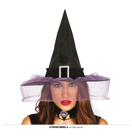 Black Witch Hat with Veil 