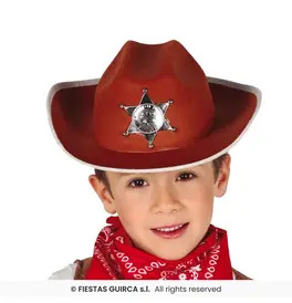 Child's brown felt sheriff hat