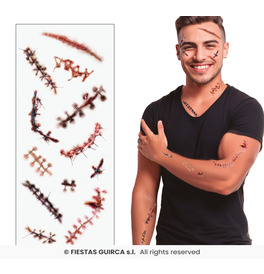 Scars Fake Tattoo 14x30 cm