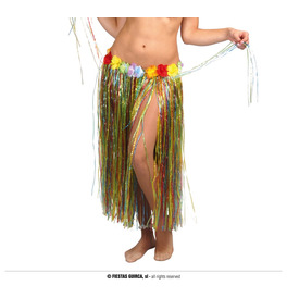 Hawaiian Skirt Flowers 75cm Rainbow