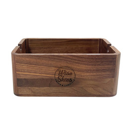 Wise Skies Walnut New Small Rolling Tray Magnetic Box