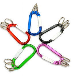 Triple Ring Carabiner Clip 65mm Aluminium Alloy Keychain