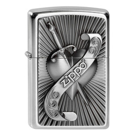 Heart with Sword emblem Zippo Lighter