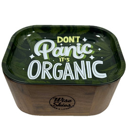 Dont Panic It's Organic Walnut Tray Rolling Box Set