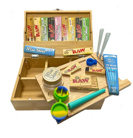 Deluxe Bamboo Smoking Rolling Box Set 