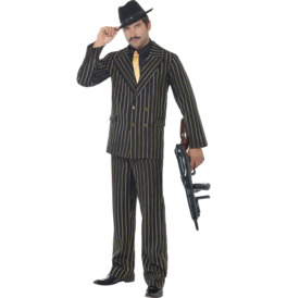 Smiffys Gold Pinstripe Gangster Costume