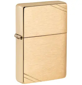 Zippo Lighter Vintage Brushed Brass 