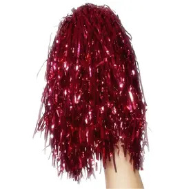 Pom Poms Metallic, Red