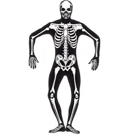 Skeleton Second Skin Costume, Black