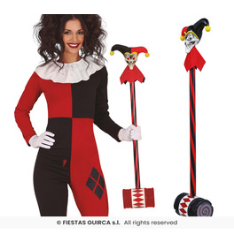 Hammer with detachable jester face, 90 cms.