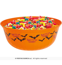 Orange Bat Trick Or Treating Bowl, 27 cms