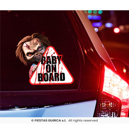 Baby on board halloween car sticker