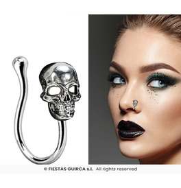 Skull Fake Nose Piercing 