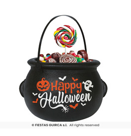 Happy halloween cauldron 16 cm, Childrens 