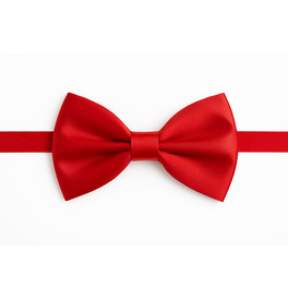 Red Satin Bow Tie Adjustable Pre-Tied