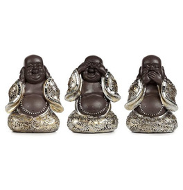 Chinese Buddha Set of 3 Speak No See No Hear No Evil