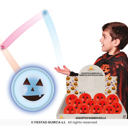 Bouncing ball with pumpkin light, 5.5cm