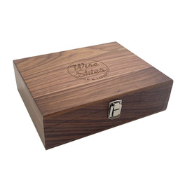 Wise Skies Deluxe Natural Walnut Wooden Rolling Box