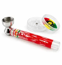 DK Glass Stem Pipe With Grinder