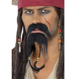 Pirate Facial Hair Set, Black