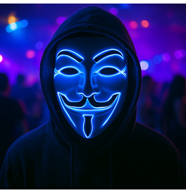 Anonymous LED Mask, Blue
