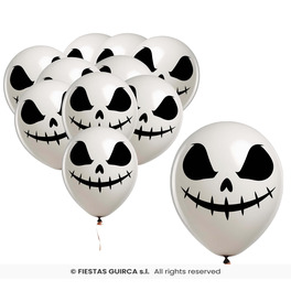 White Ghost Balloons, Bag of 10 (30cm)