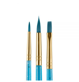 Snazaroo Blue Brushes set of 3