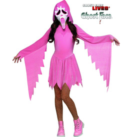 Pastel Pink Ghost Face Child Costume
