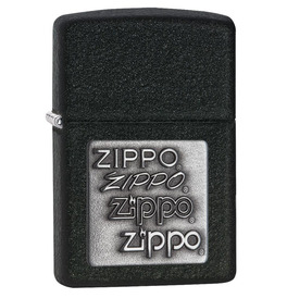 Black Crackle Silver Zippo Lighter