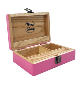 thumbnail image 2 of Wise Skies Ashwood Rolling Travel Stand – V-Shape Wooden Rolling Tray Accessory 2 of 5